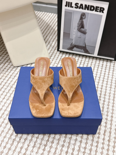 Женские замшевые мюли Stuart Weitzman с квадратным носком