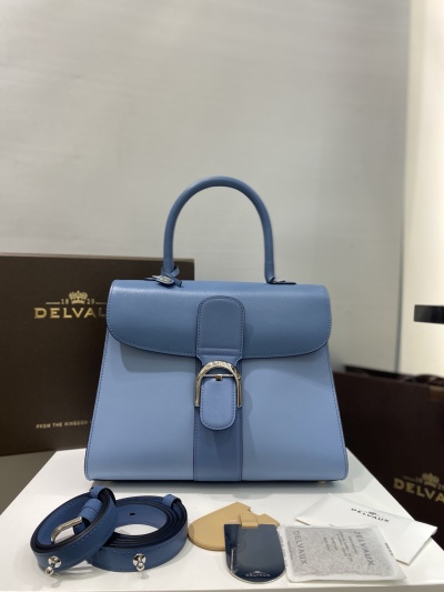Сумка Delvaux Brillant голубая женская