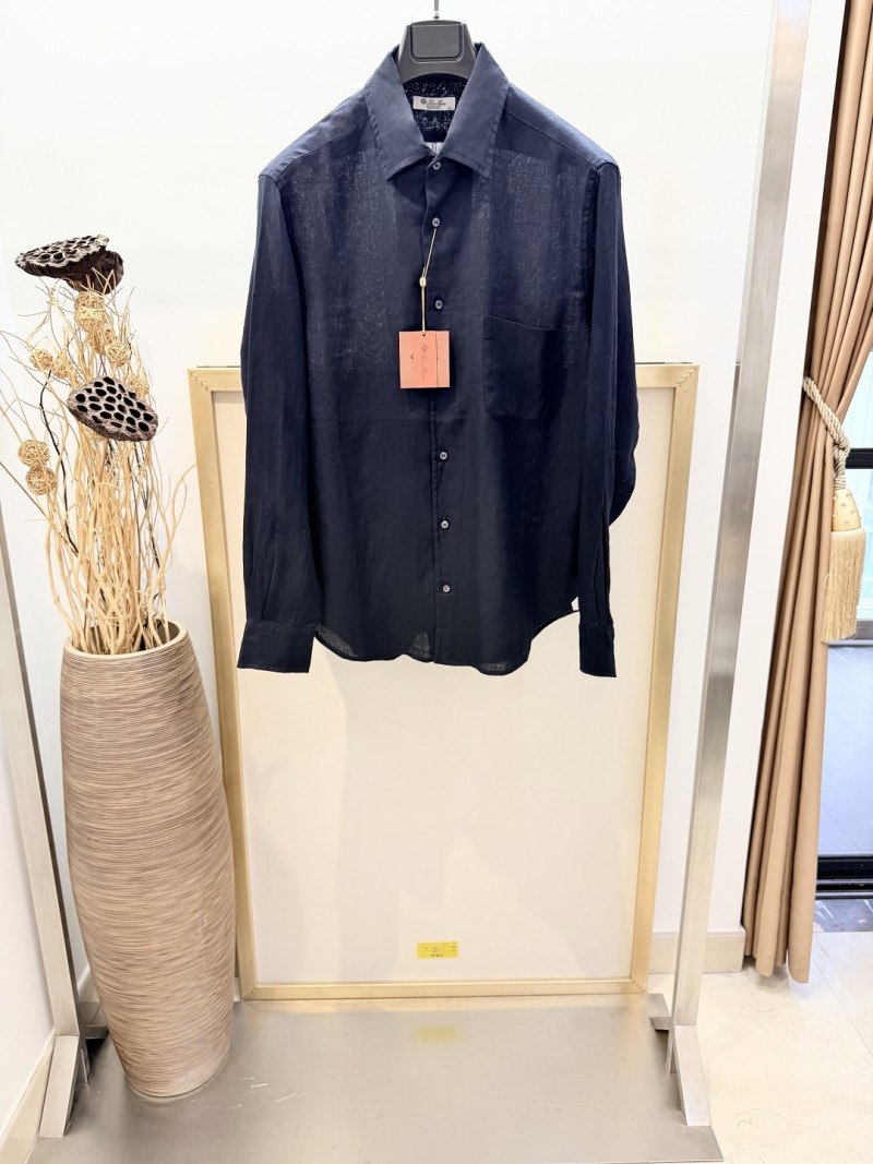 Мужская льняная рубашка с воротником Loro Piana