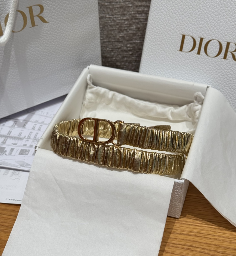Ремень женский эластичный со знаком CD Dior