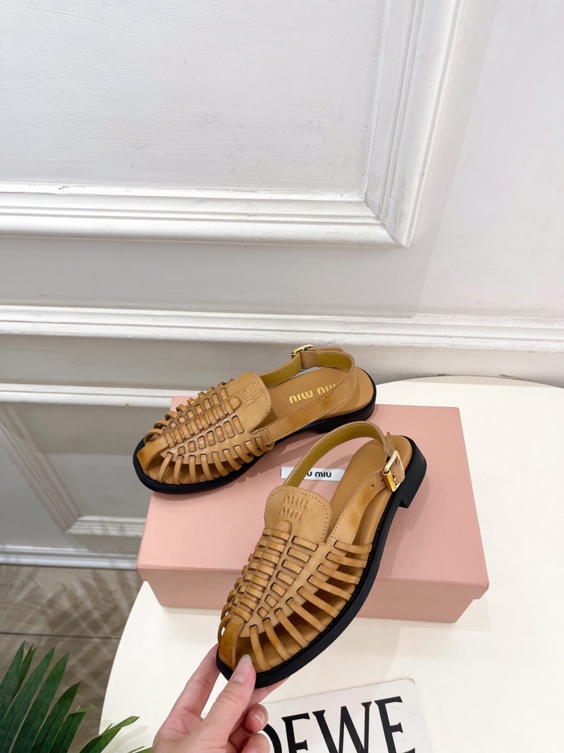 Женские плетеные босоножки Miu Miu