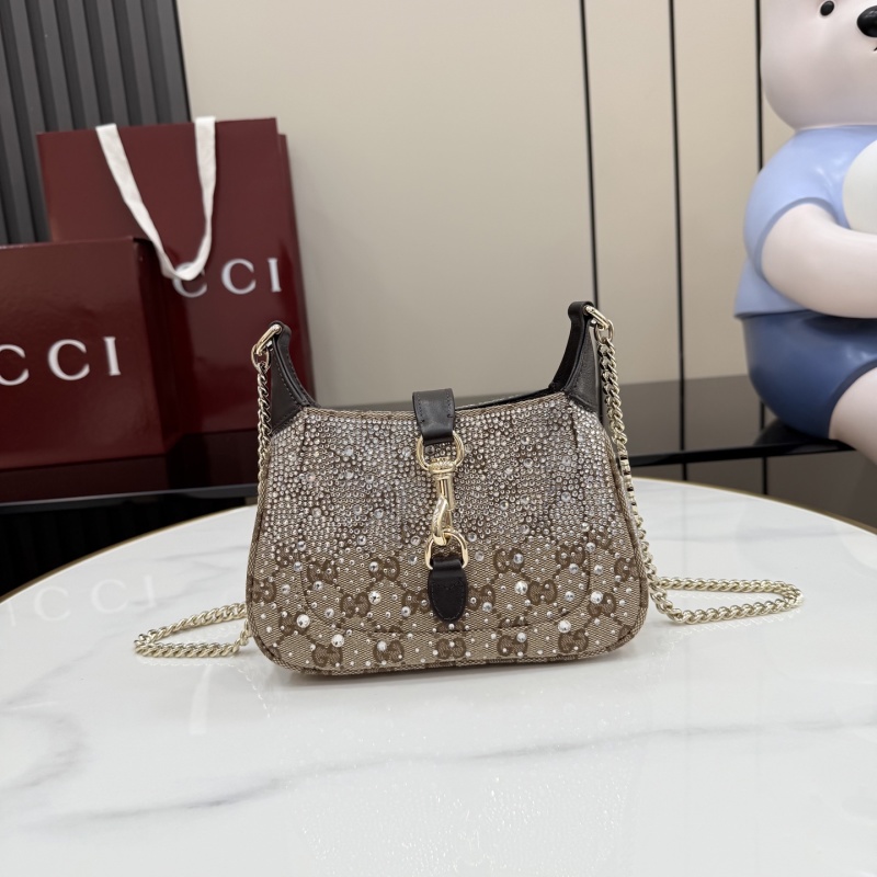 Сумка Gucci с кристаллами и цепочкой