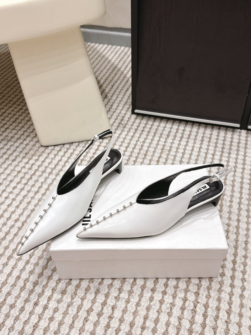 Женские лоферы Jil Sander белые