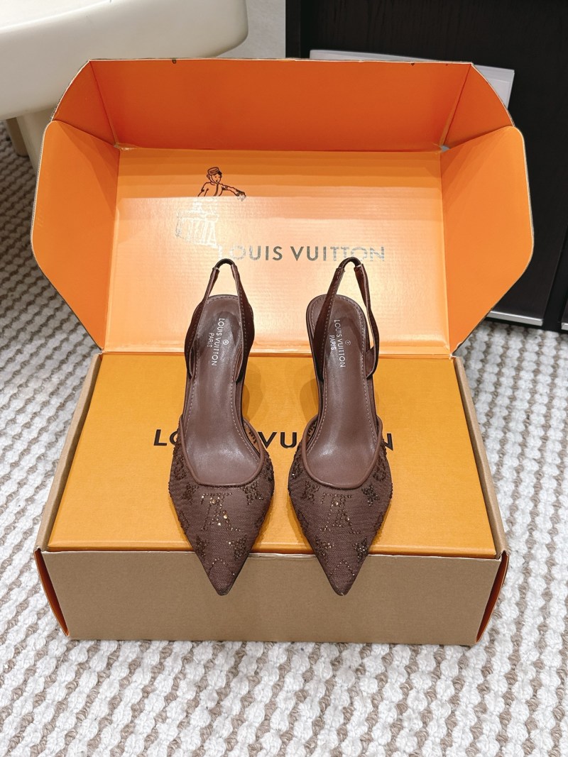 Женские туфли-лодочки с каблуком и отделкой из страз Louis Vuitton