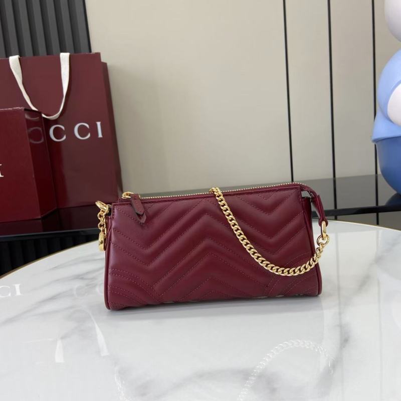 Сумка Gucci бордовая с цепочкой