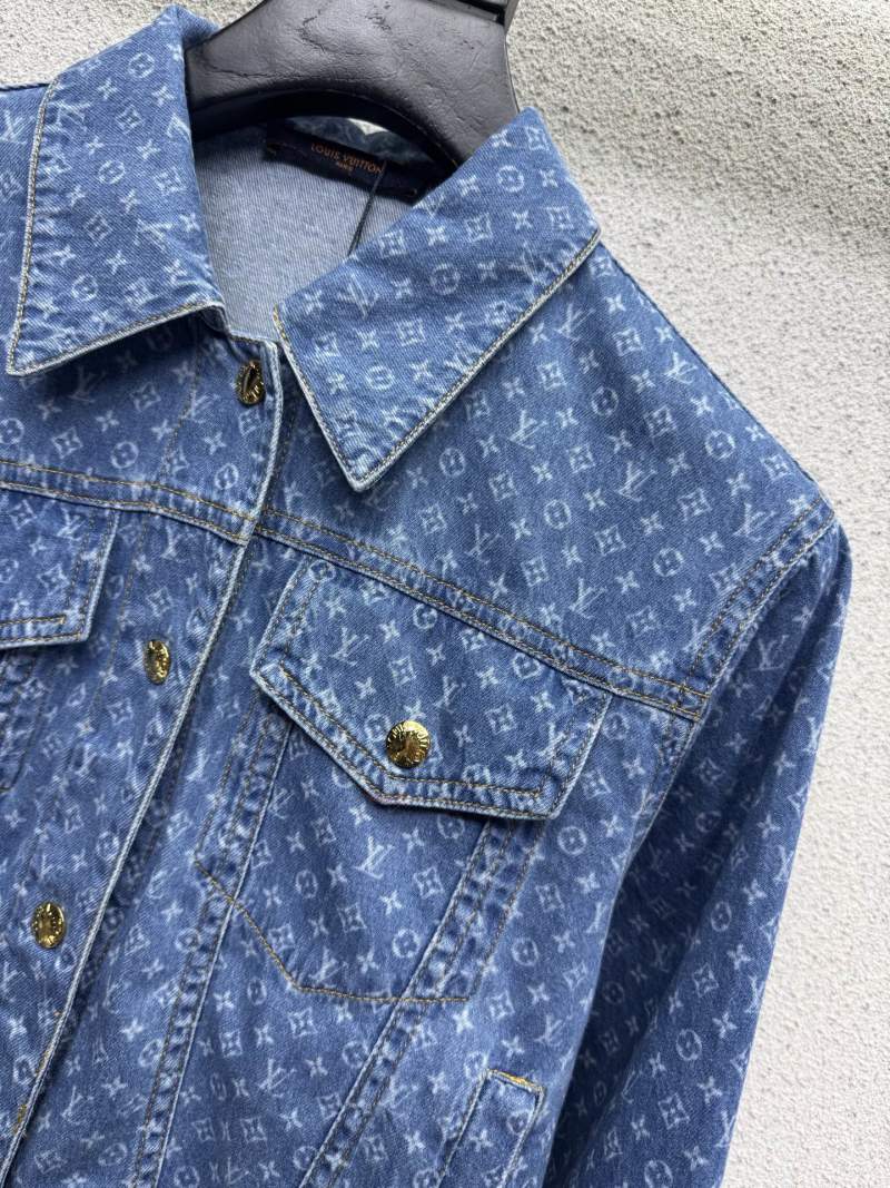 Джинсовая куртка с принтом Gucci