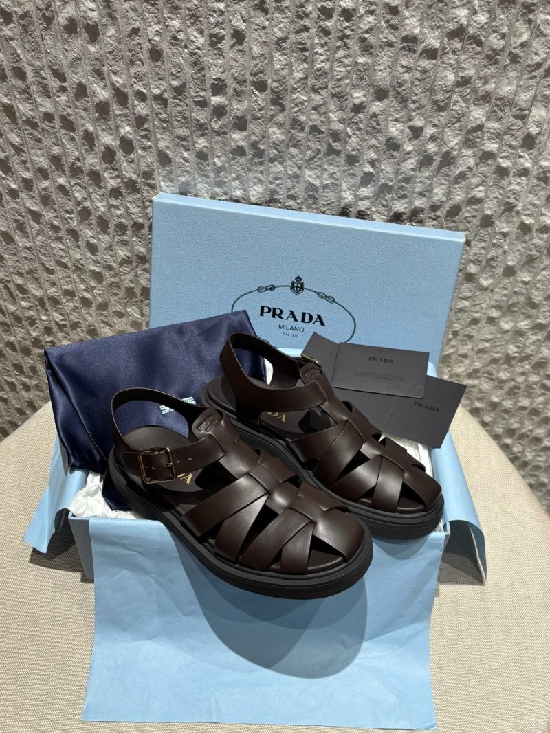 Сандали кожаные Prada