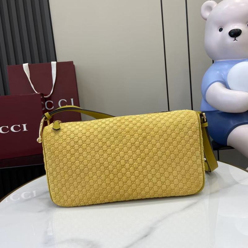 Портмоне Gucci желтое с принтом GG