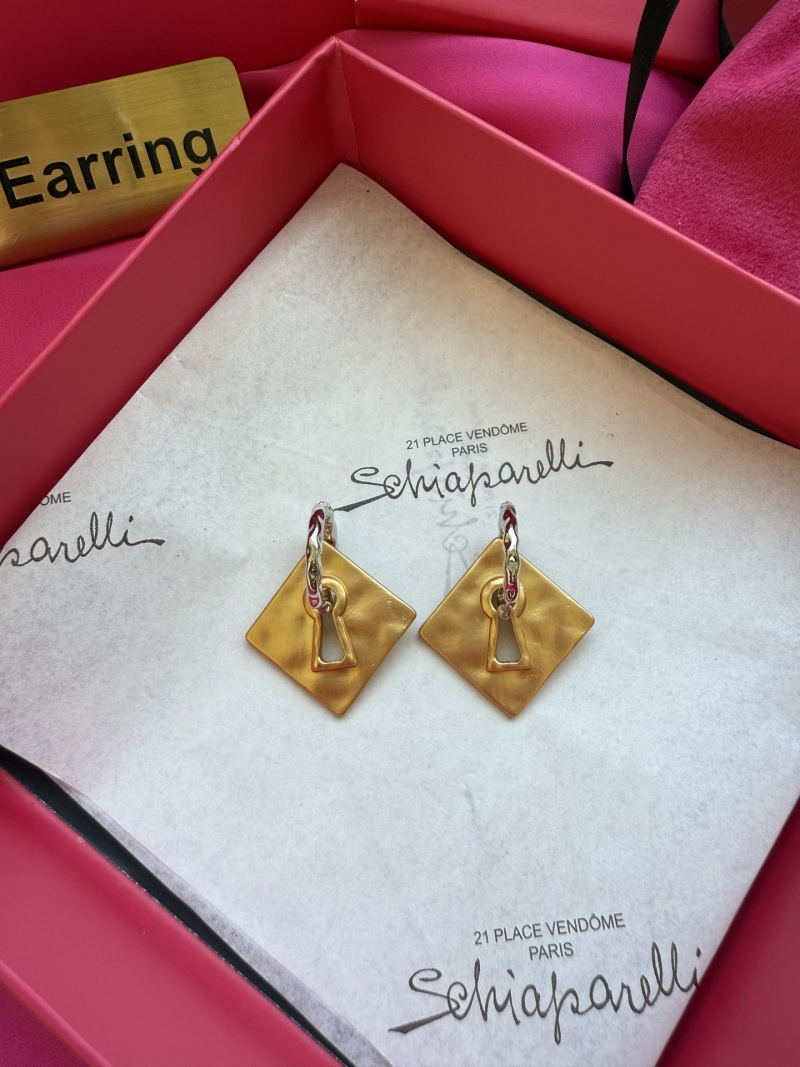 Серьги Schiaparelli с квадратной формой и замком