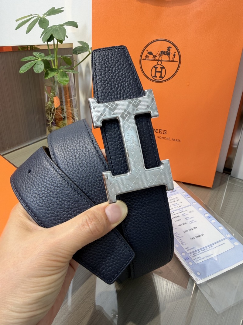 Кожаный ремень H-образной пряжкой Hermès
