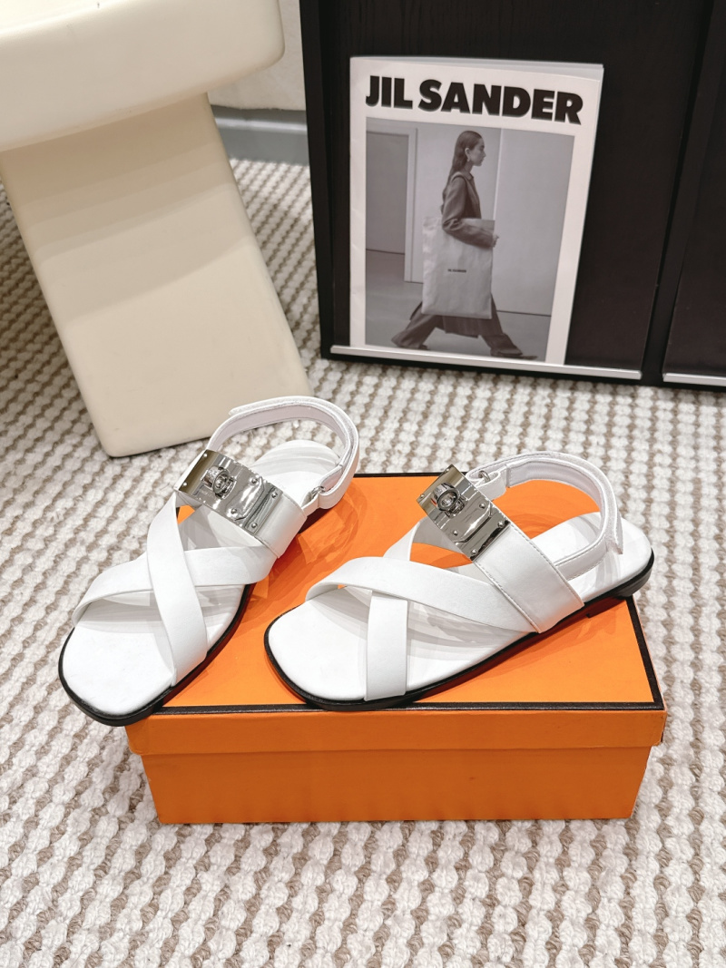 Женские кожаные сандалии на платформе Hermès