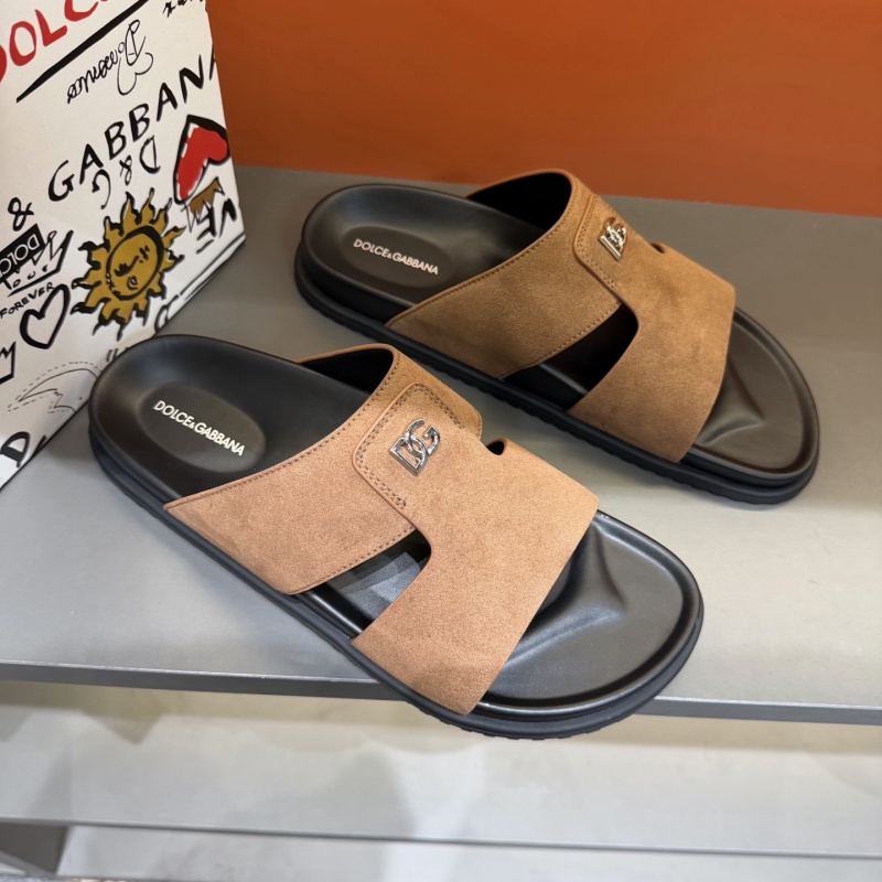 Мужские сандалии DG на платформе из нубука Dolce & Gabbana