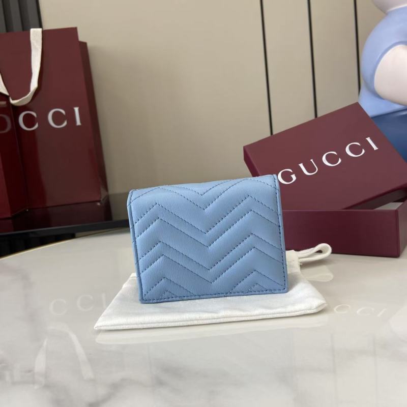 Портмоне Gucci светло-голубое с логотипом