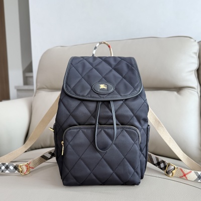 Рюкзак Burberry с логотипом и клетчатыми ремнями