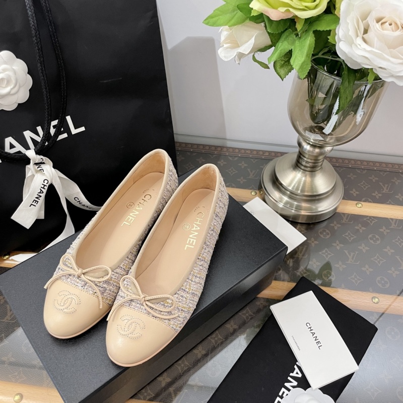 Балетки женские классические с бантом Chanel