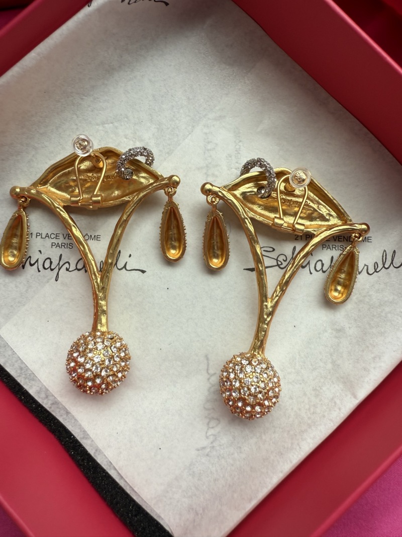 Серьги в виде губ с подвесками Schiaparelli