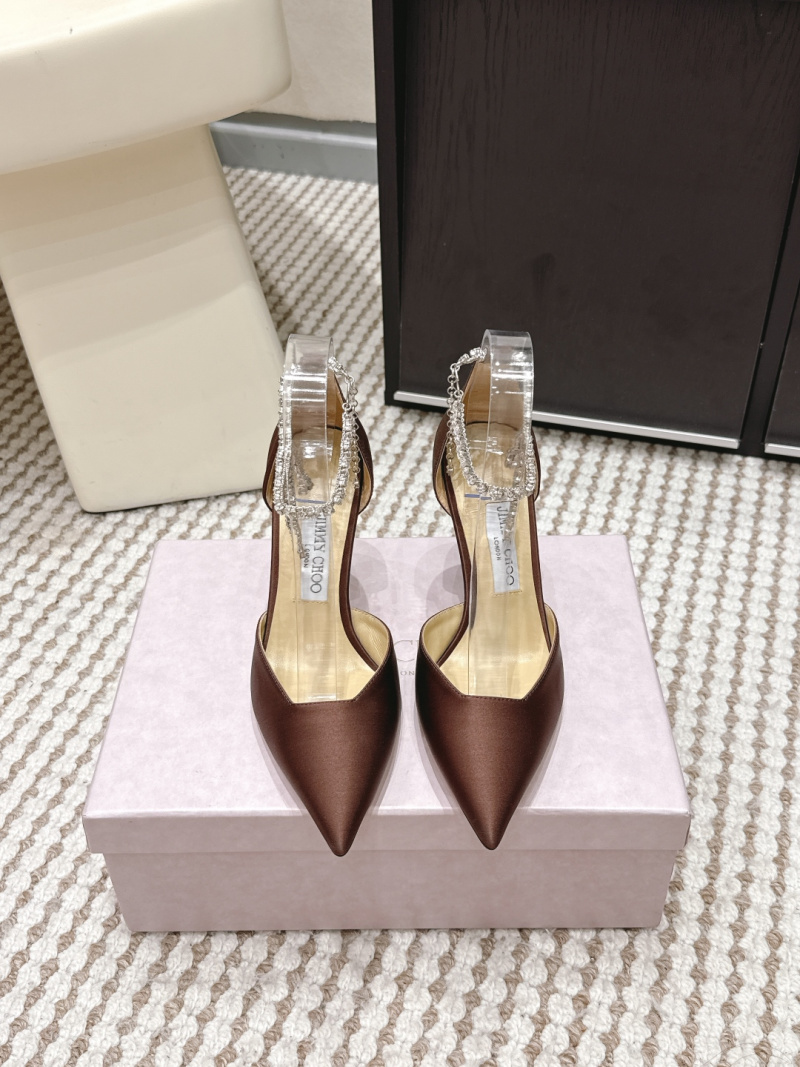 Женские туфли Jimmy Choo с заостренным носком и декоративной цепью