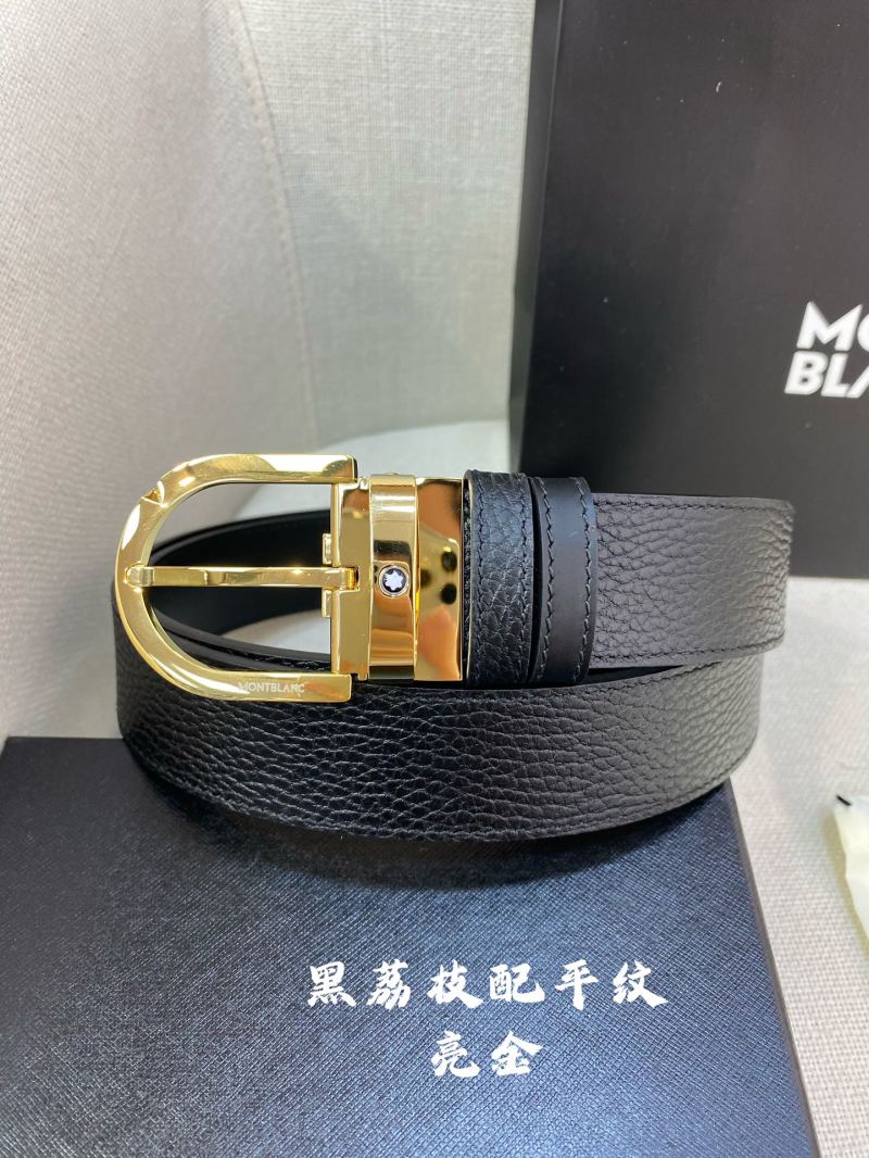 Двусторонний кожаный ремень Montblanc