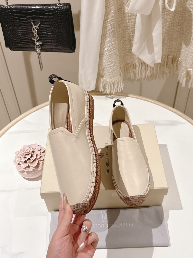 Женские кожаные слипоны Brunello Cucinelli