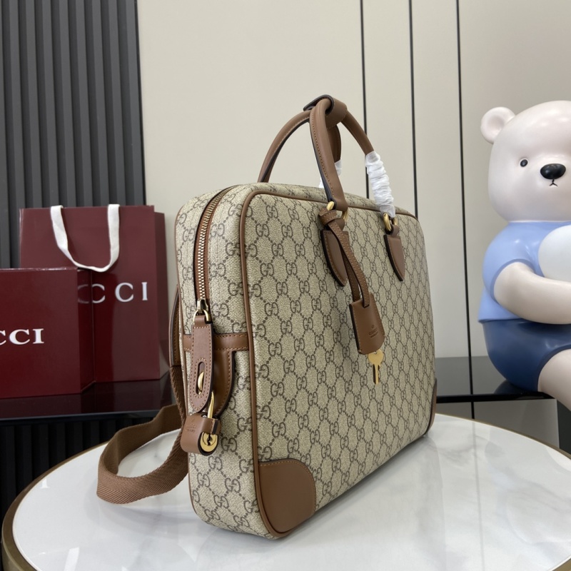 Сумка Gucci GG Canvas с кожаной отделкой