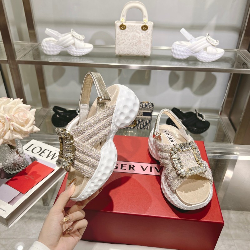 Сандалии Roger Vivier с кристаллами