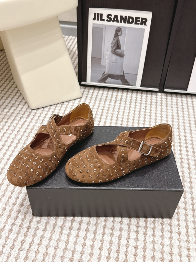 Туфли Alaia балетки из замши Alaïa