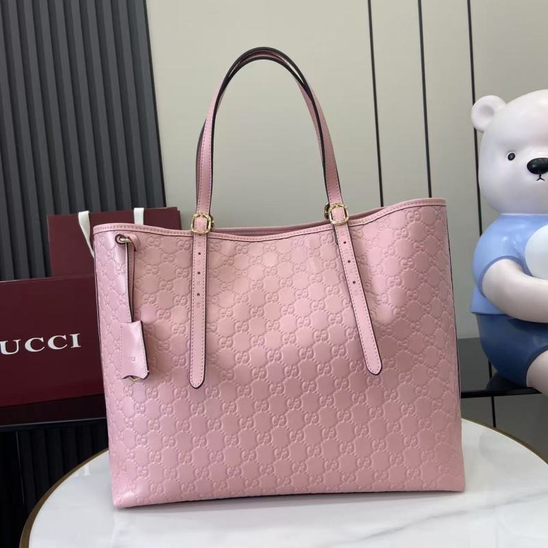 Сумка-тоут Gucci розовая с монограммой