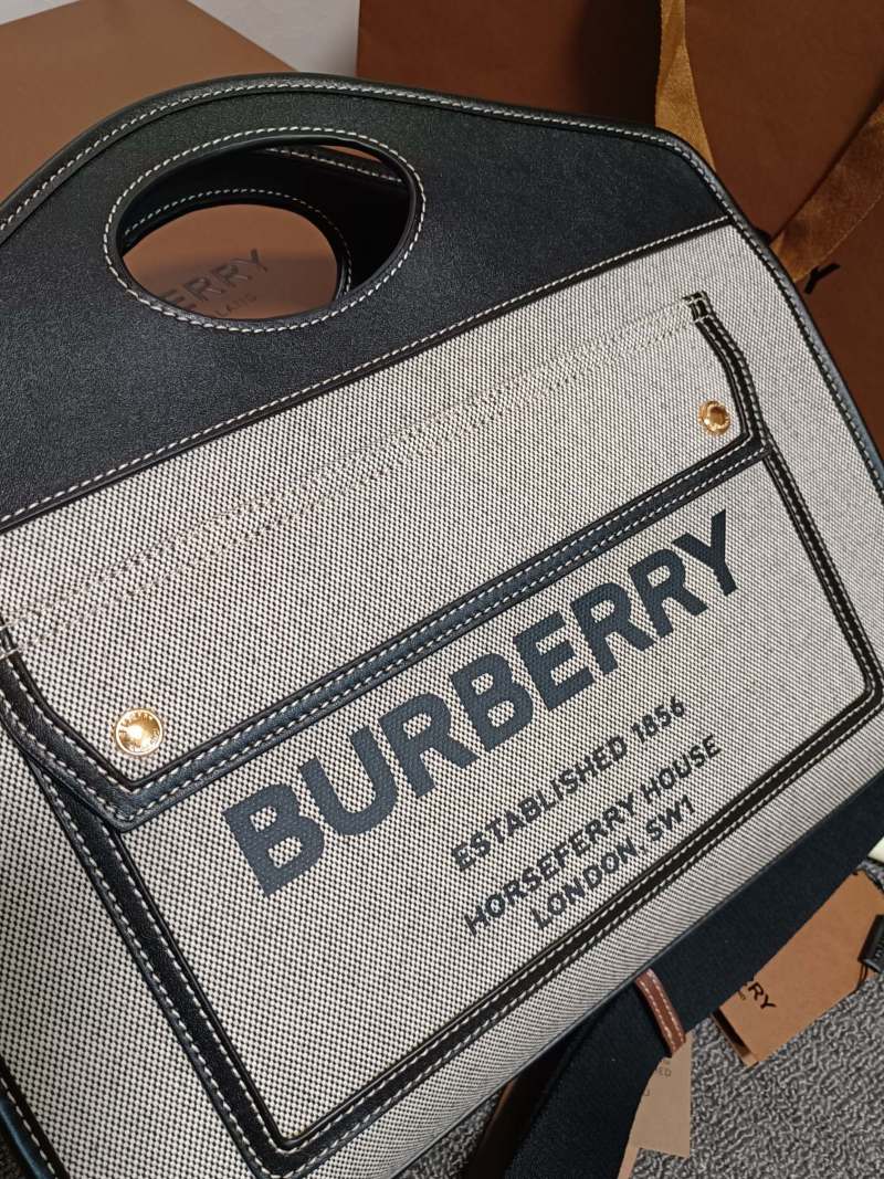Большая сумка-тоут Burberry с отделкой