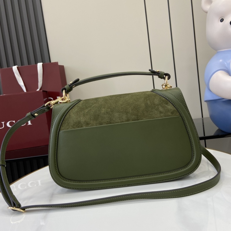 Сумка Gucci зеленая замша с логотипом