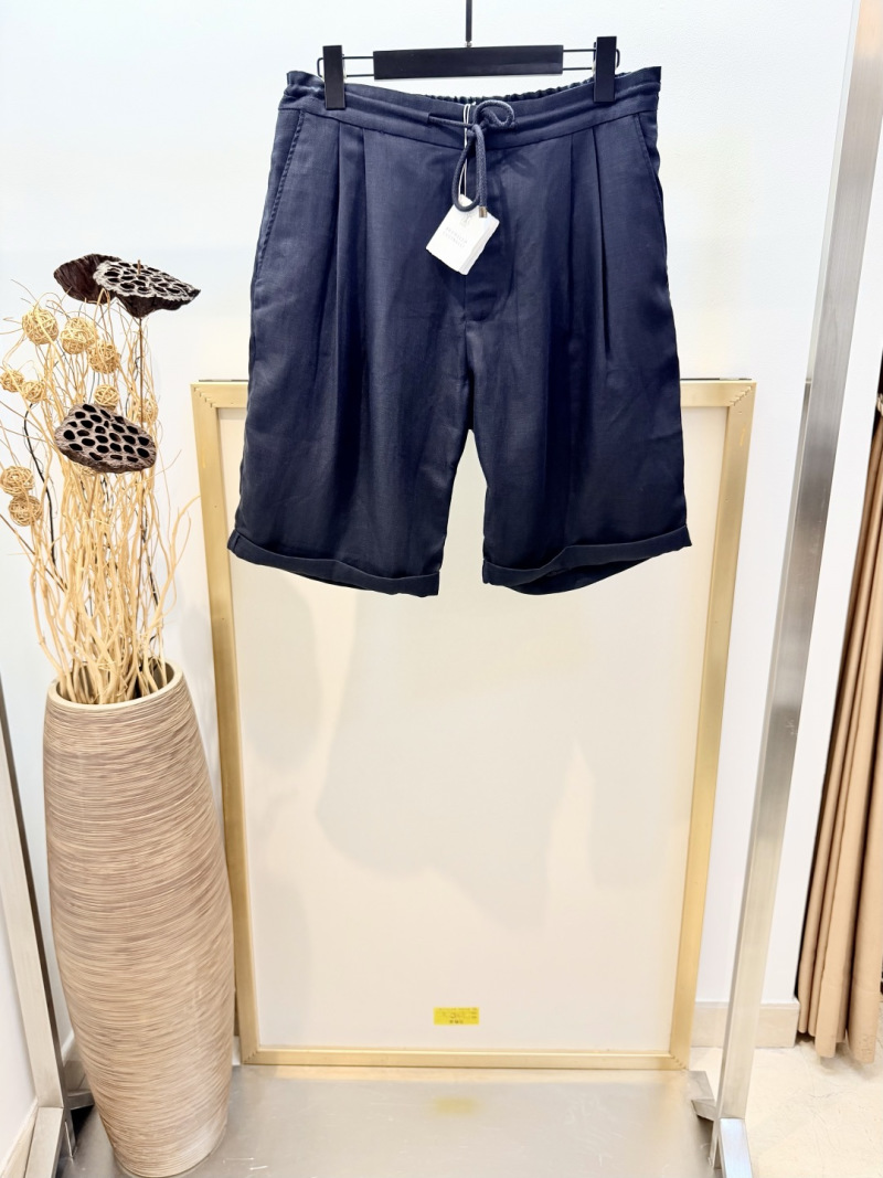 Шорты льняные мужские Brunello Cucinelli синие