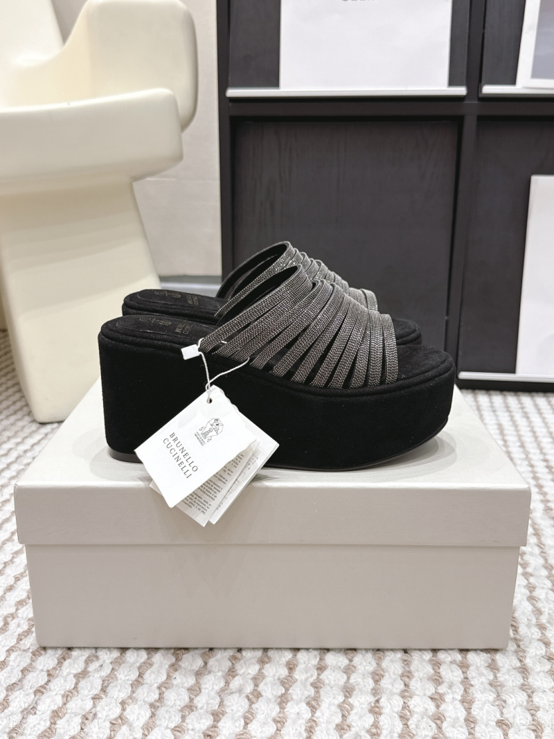 Мюли Brunello Cucinelli на платформе с декором