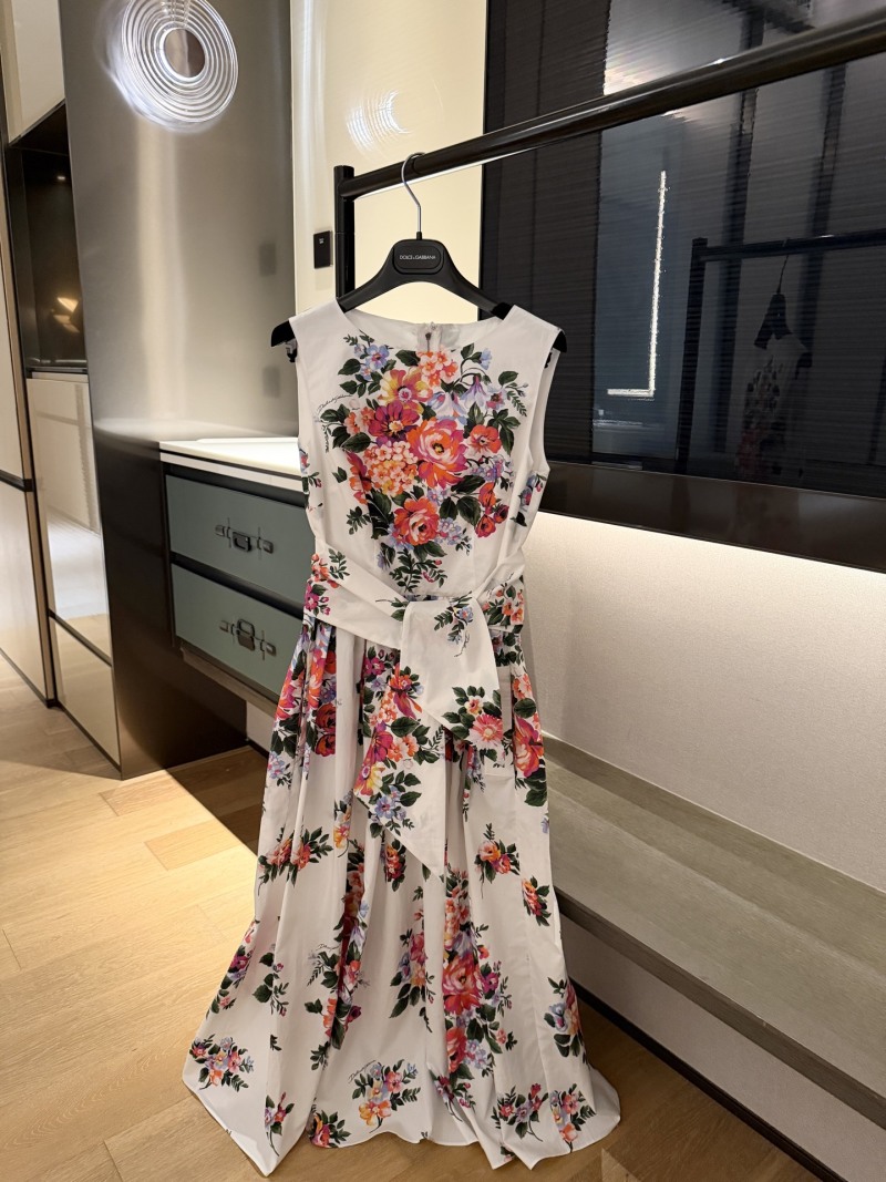 Повседневное платье с цветочным принтом Dolce & Gabbana