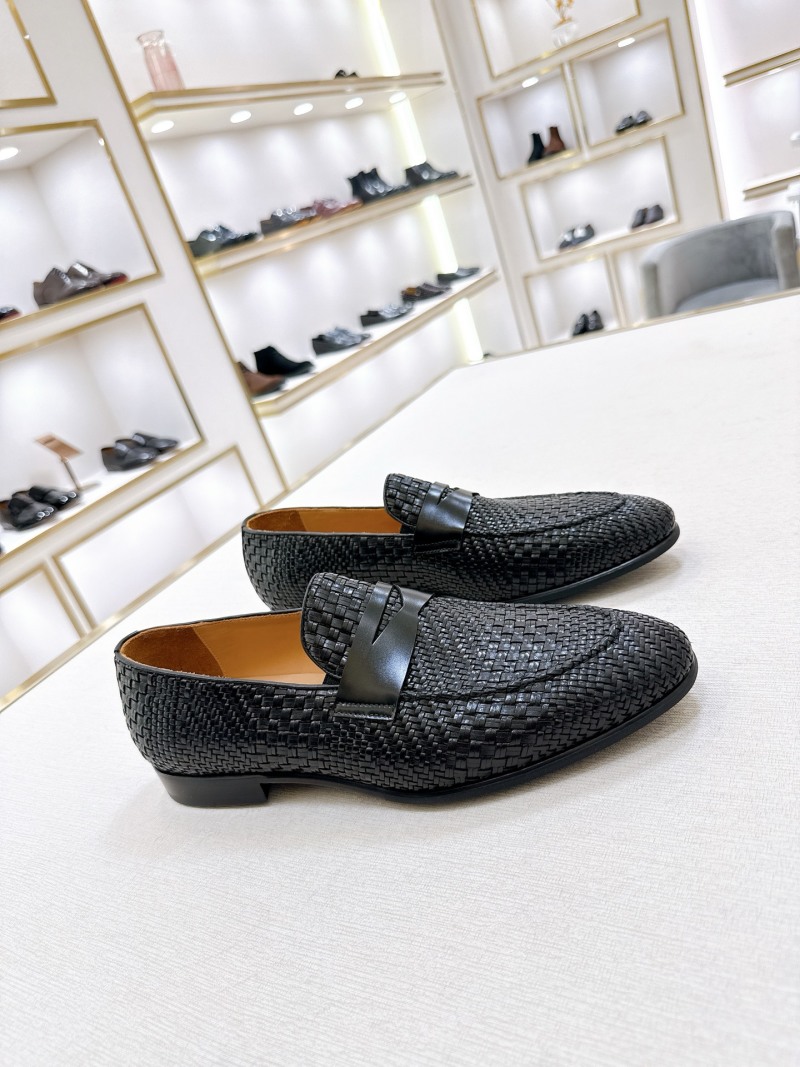 Bottega Veneta Плетеные черные лоферы