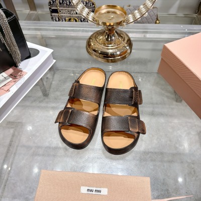 Женские сандалии Miu Miu на платформе с бантом