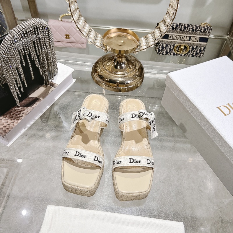 Женские мюли с декоративными лентами Dior
