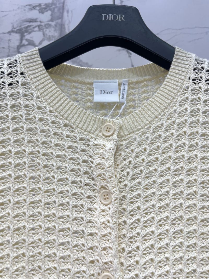 Женский вязаный кардиган Dior с рюшами