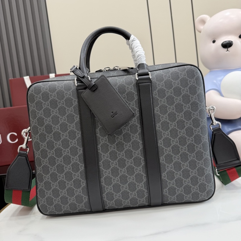 Портфель Gucci с монограммой и плечевым ремнем