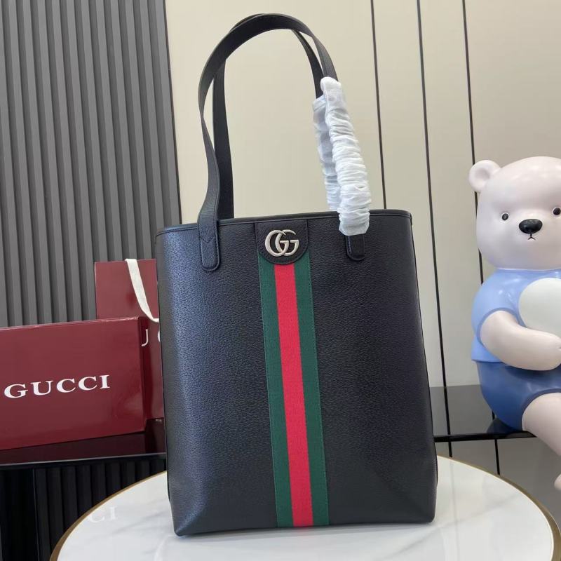 Сумка-тоут Gucci с красно-зеленой полосой