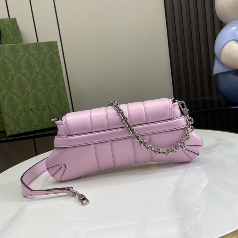 Сумка Gucci розовая с цепью