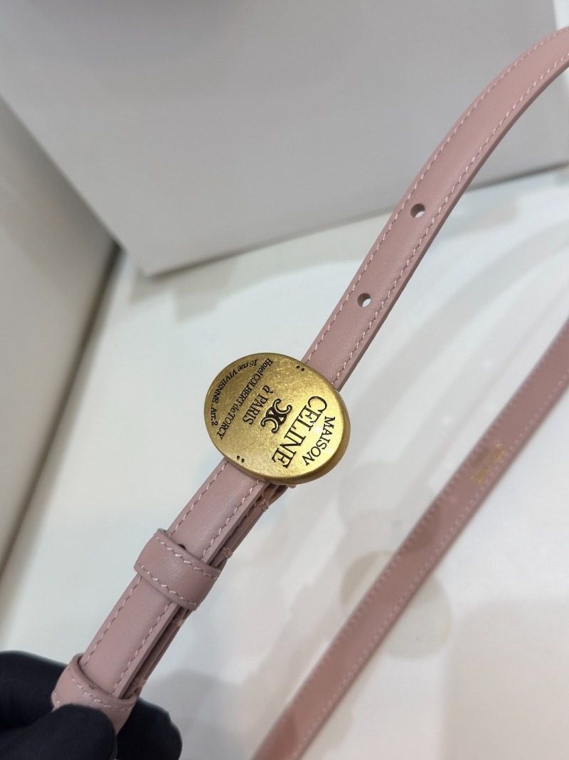 Ремень Celine Thin Plate, розовый