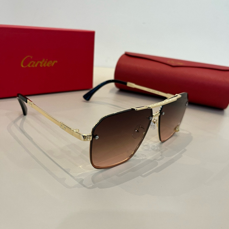 Солнцезащитные очки Cartier золотистые