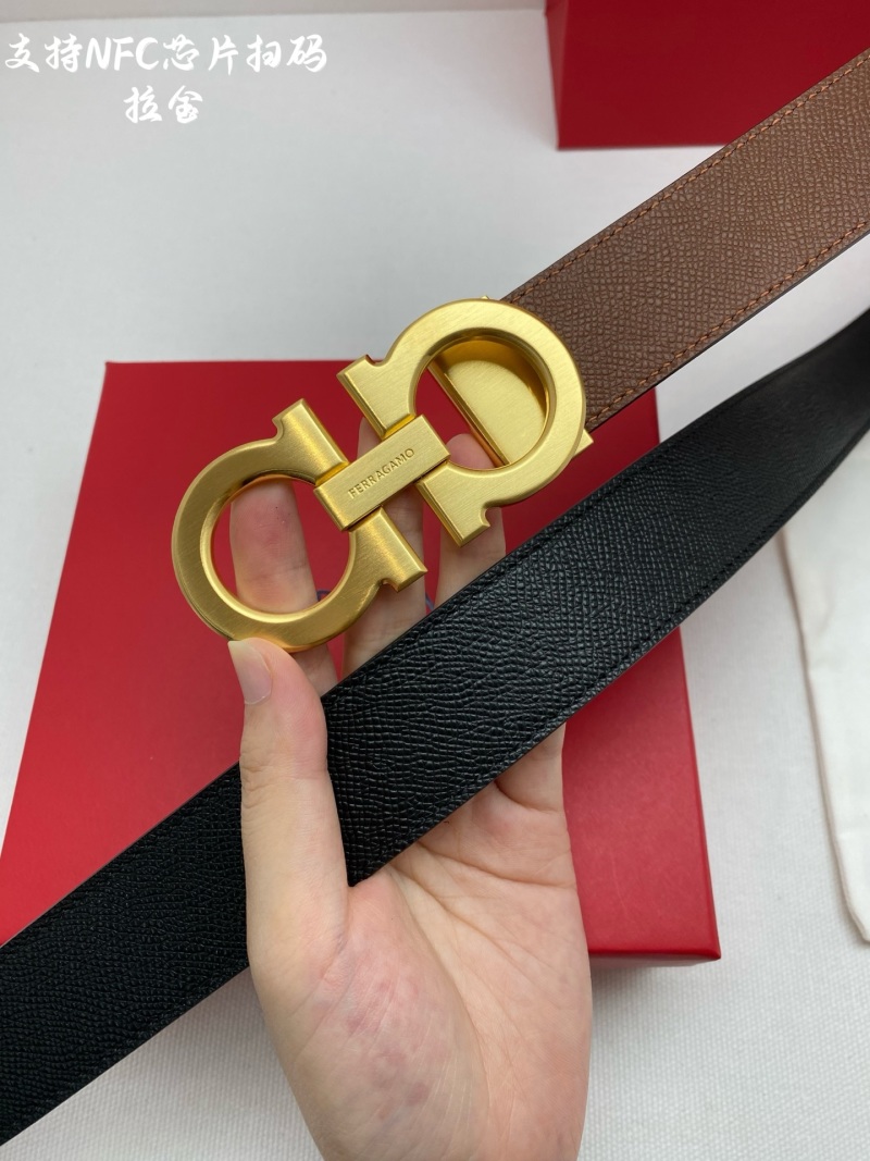 Двусторонний ремень из натуральной кожи Ferragamo