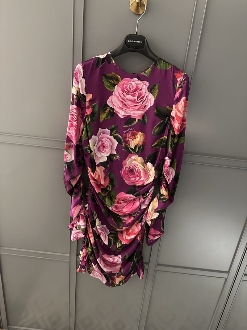 Вечернее платье с цветочным принтом Dolce & Gabbana