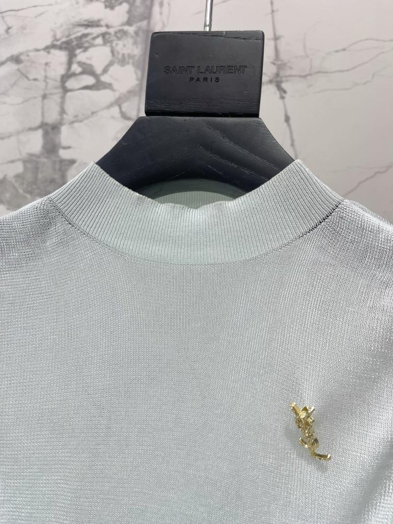 Топ Saint Laurent из сетки с высокой горловиной