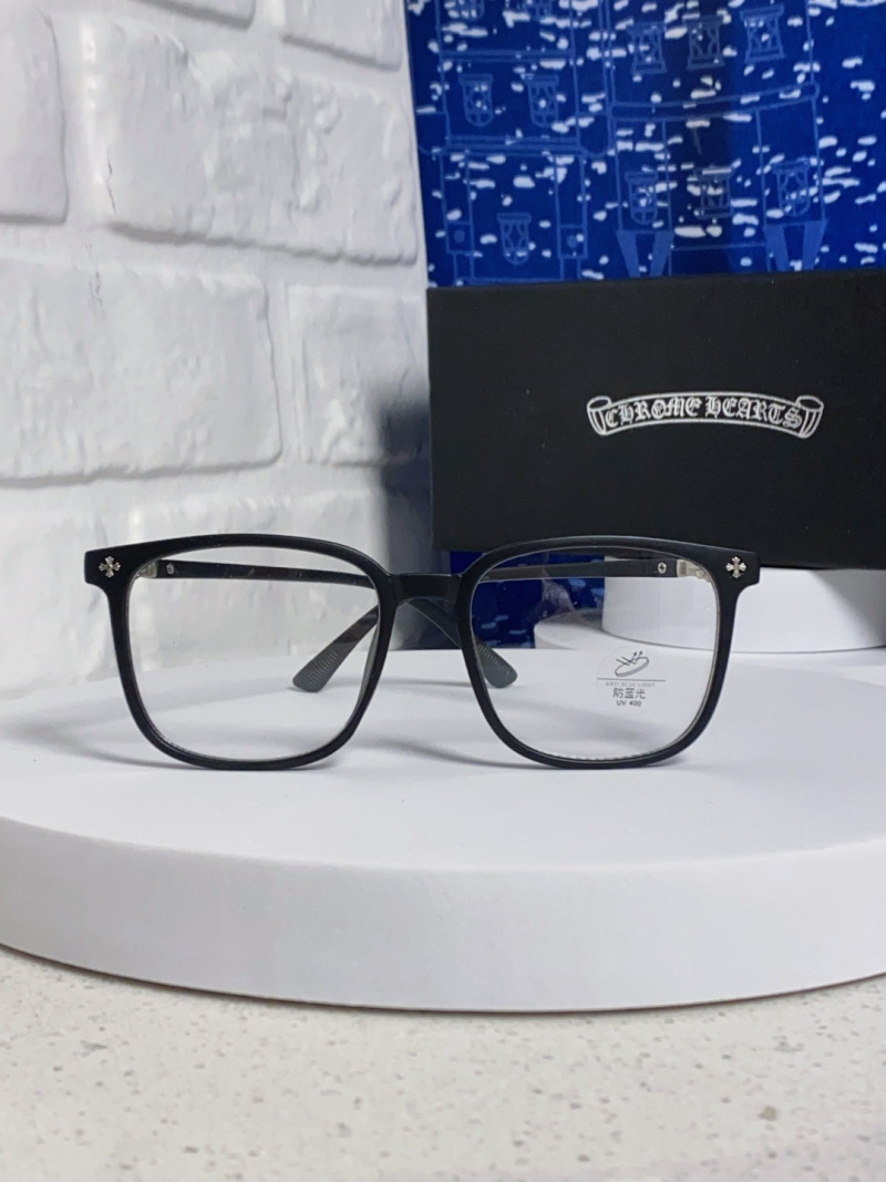 Черные очки прямоугольной формы с защитой от синего света Chrome Hearts