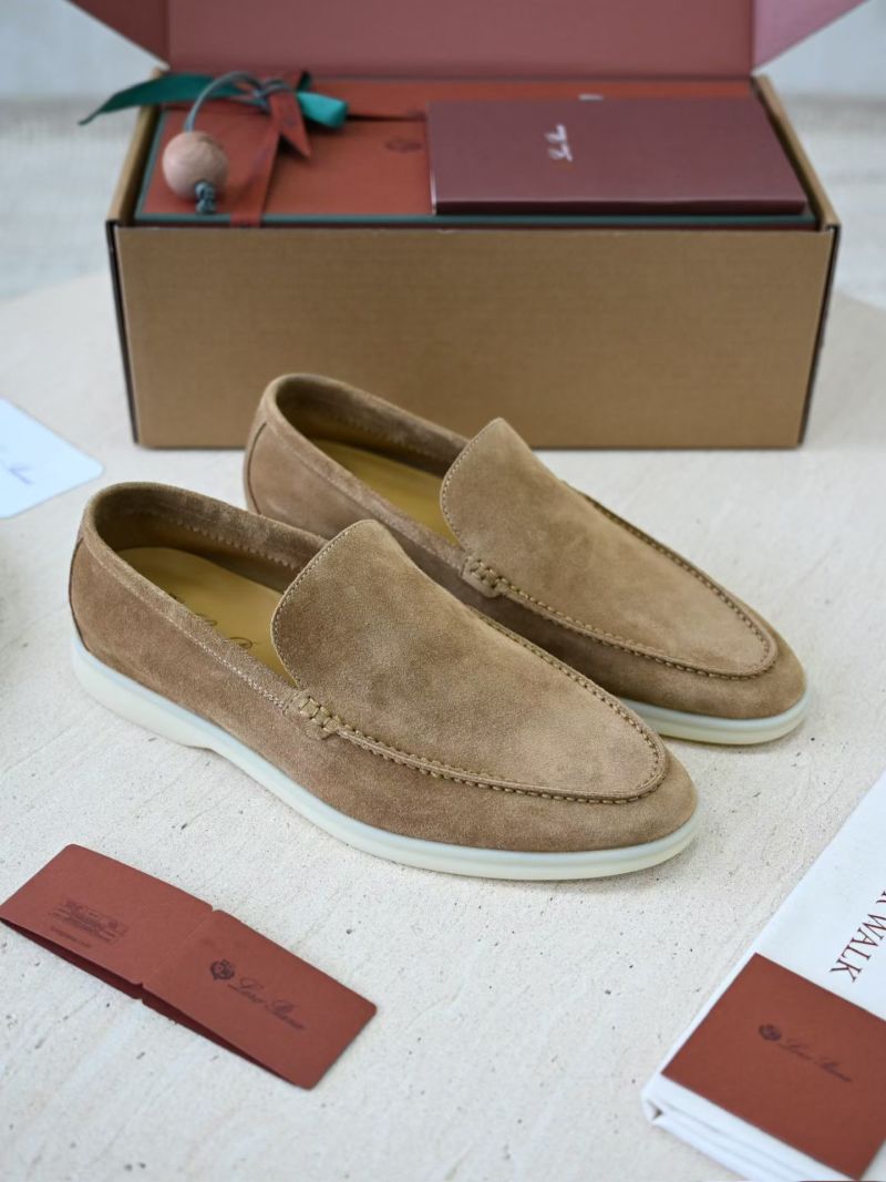 Слипоны Loro Piana Summer Walk замшевые бежевые
