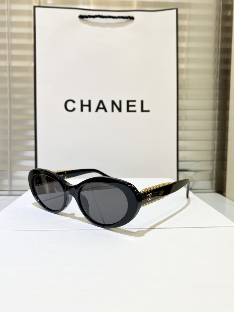 Очки Chanel 5515 кошачий глаз узкая форма с декоративными цепями