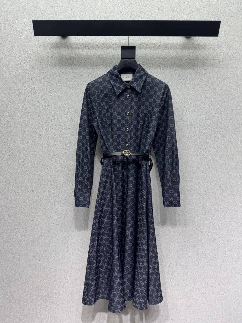 Повседневное платье с поясом Gucci