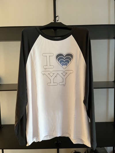 Женский свитшот реглан с принтом I Love YY