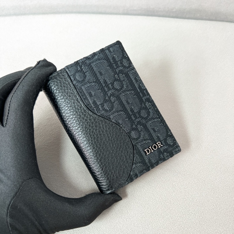 Мужской короткий бумажник Dior Oblique